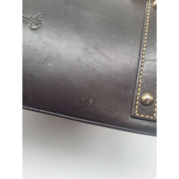 Dooney & Bourke Croco Embossed Leather Double Strap Tassel Bag Cognac - Picture 5 of 15